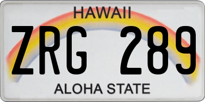 HI license plate ZRG289