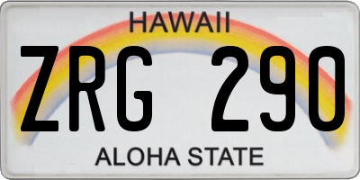 HI license plate ZRG290