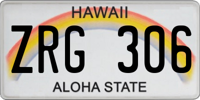 HI license plate ZRG306