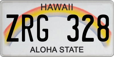 HI license plate ZRG328