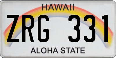 HI license plate ZRG331