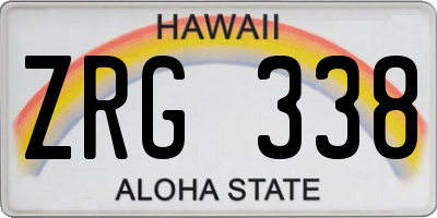 HI license plate ZRG338