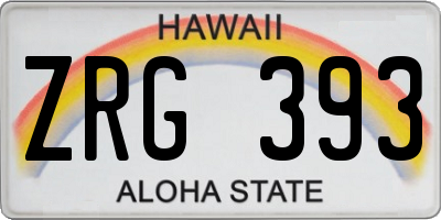 HI license plate ZRG393