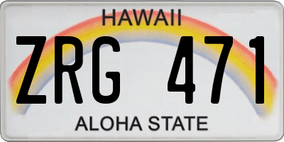 HI license plate ZRG471