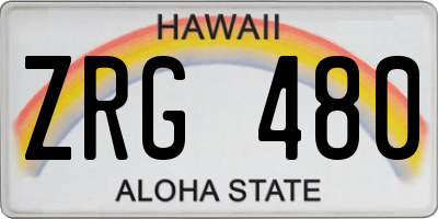 HI license plate ZRG480