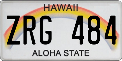 HI license plate ZRG484