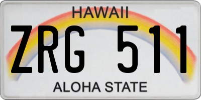 HI license plate ZRG511