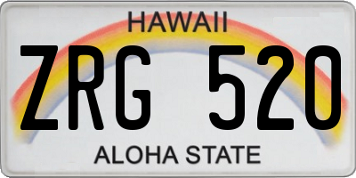 HI license plate ZRG520