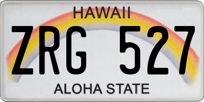 HI license plate ZRG527