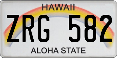 HI license plate ZRG582