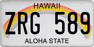 HI license plate ZRG589