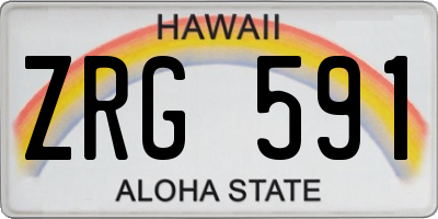 HI license plate ZRG591