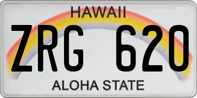 HI license plate ZRG620