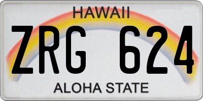 HI license plate ZRG624