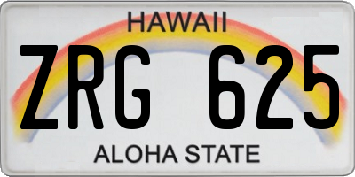 HI license plate ZRG625