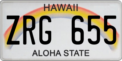 HI license plate ZRG655