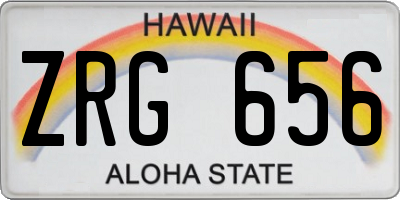 HI license plate ZRG656