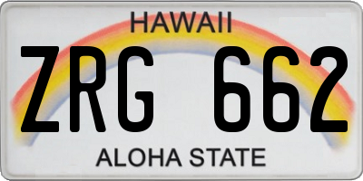 HI license plate ZRG662