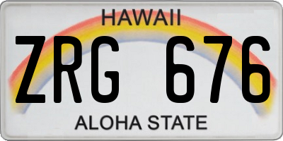 HI license plate ZRG676