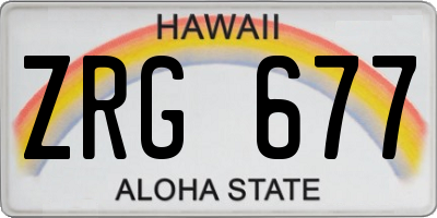 HI license plate ZRG677