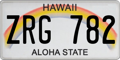 HI license plate ZRG782