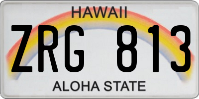 HI license plate ZRG813