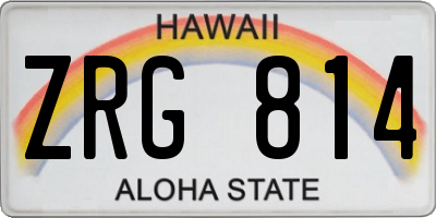 HI license plate ZRG814
