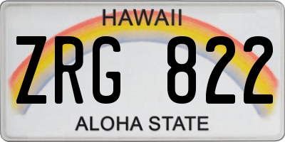 HI license plate ZRG822