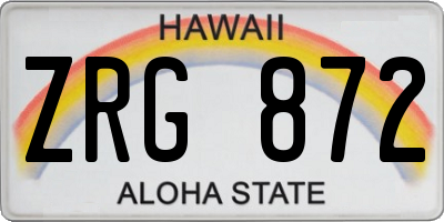HI license plate ZRG872