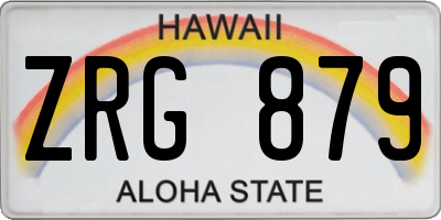 HI license plate ZRG879