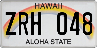 HI license plate ZRH048