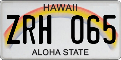 HI license plate ZRH065