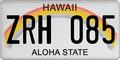 HI license plate ZRH085