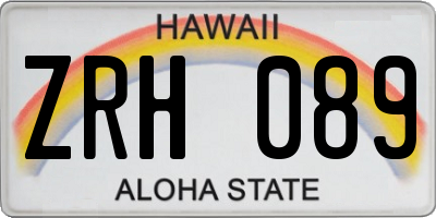 HI license plate ZRH089