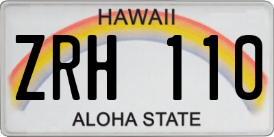 HI license plate ZRH110