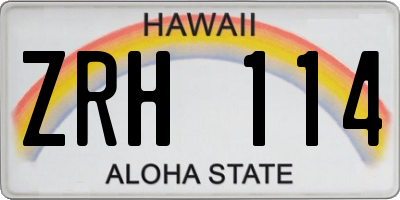 HI license plate ZRH114