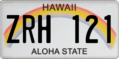 HI license plate ZRH121