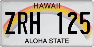 HI license plate ZRH125