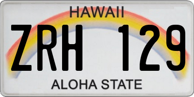 HI license plate ZRH129