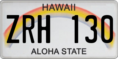 HI license plate ZRH130