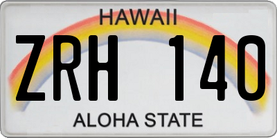 HI license plate ZRH140