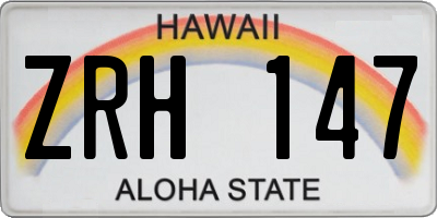 HI license plate ZRH147