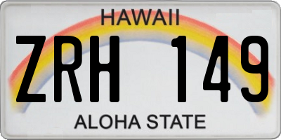 HI license plate ZRH149