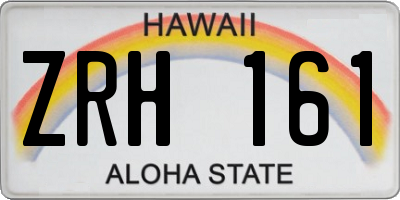 HI license plate ZRH161