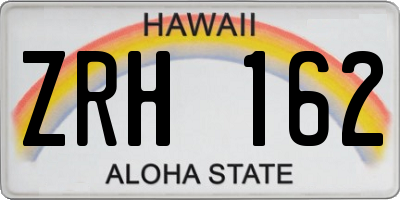 HI license plate ZRH162