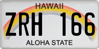 HI license plate ZRH166