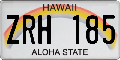 HI license plate ZRH185