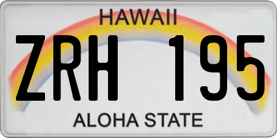 HI license plate ZRH195