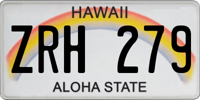 HI license plate ZRH279