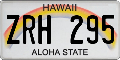 HI license plate ZRH295